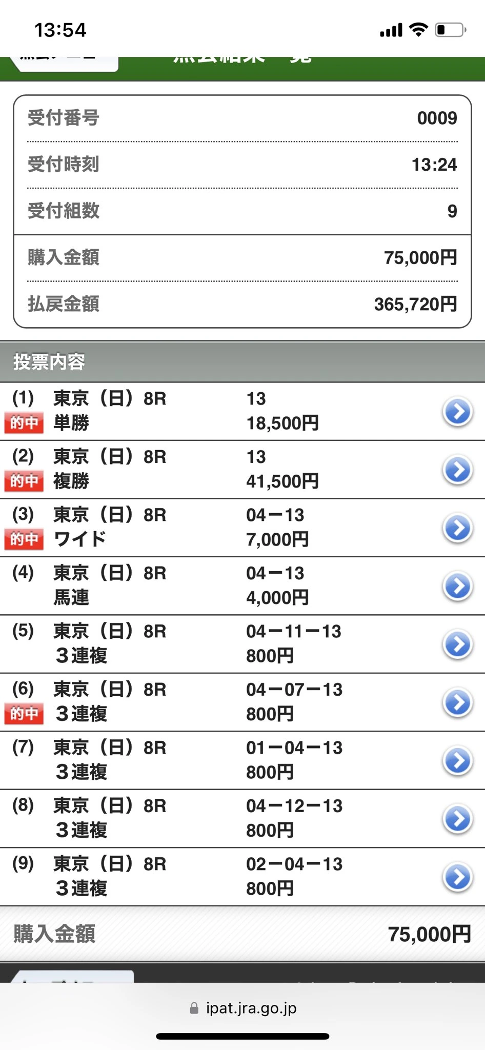 netkeibaプロ予想家横けんの2026年5月31日東京8レースの本命サトノパトリオットの的中馬券